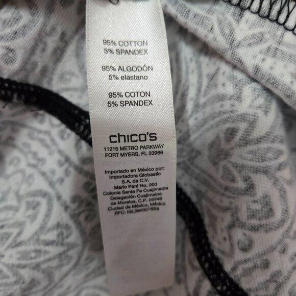 Weekends by CHICO’S Woman’s Cardigan Sweater Black & White Size 0 (Small) [B] - Picture 3 of 4